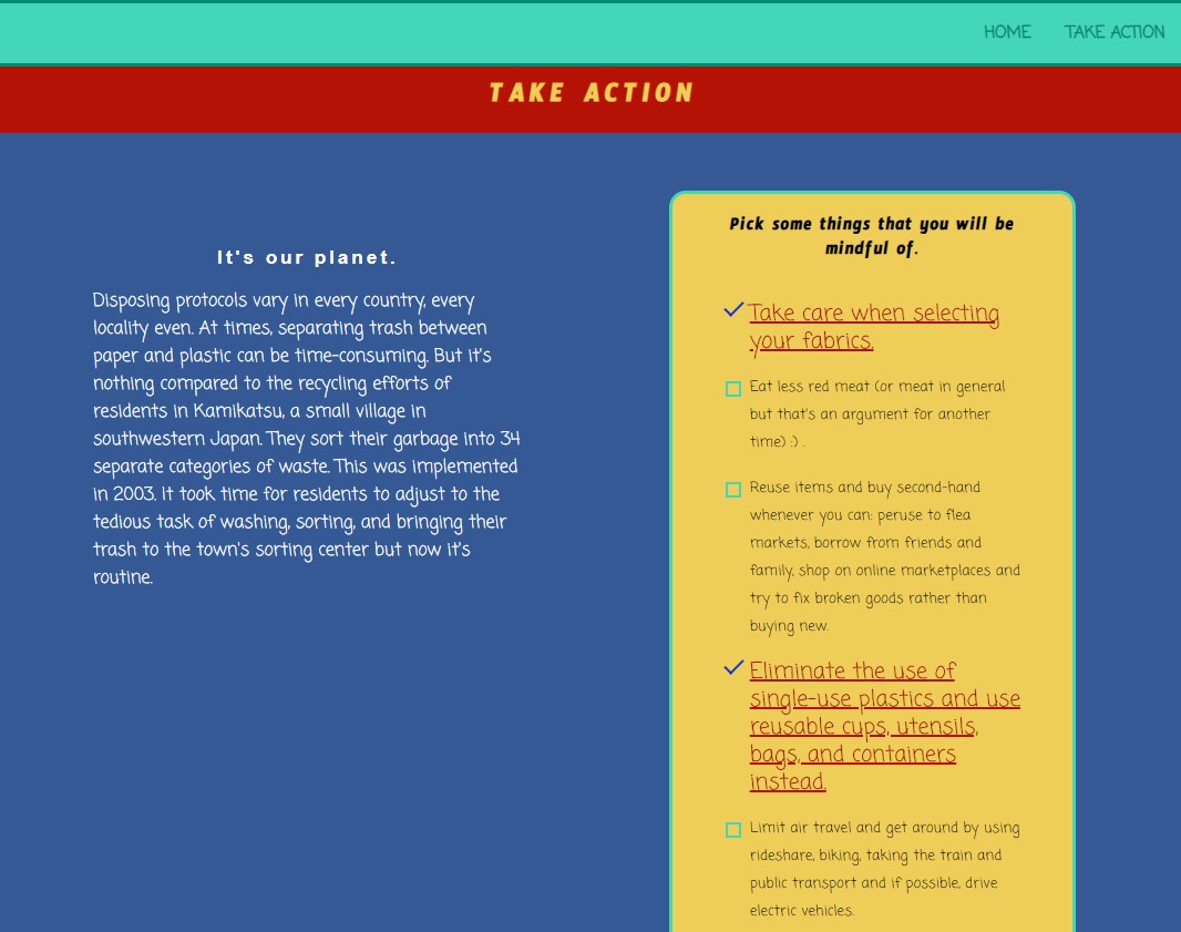 Consumerism website screenshot